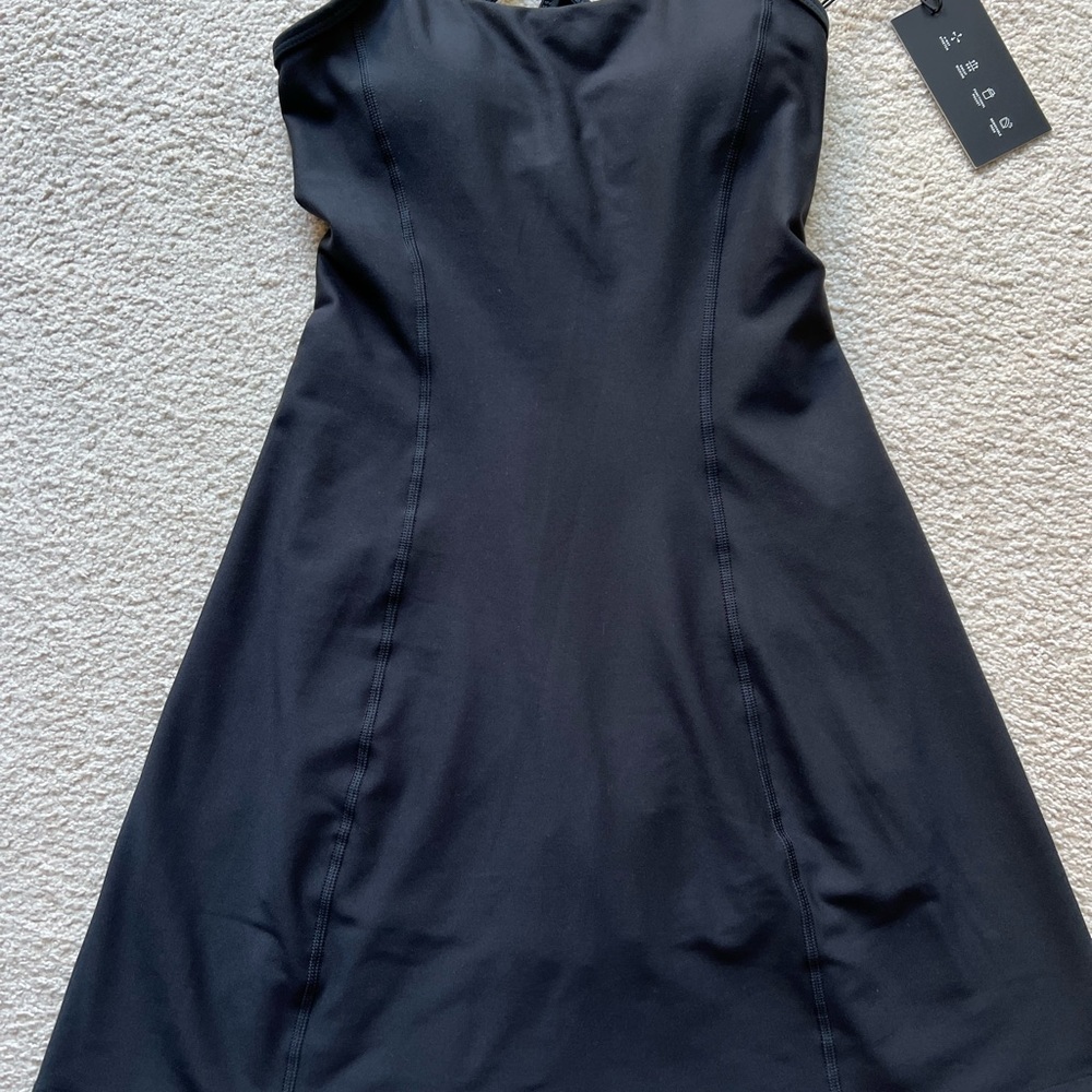 Abercrombie & Fitch YPB SculptLUX Strappy-Back Mini Dress Black Built In Shorts - Picture 11 of 16